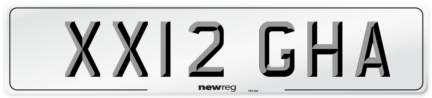 XX12 GHA Number Plate from New Reg